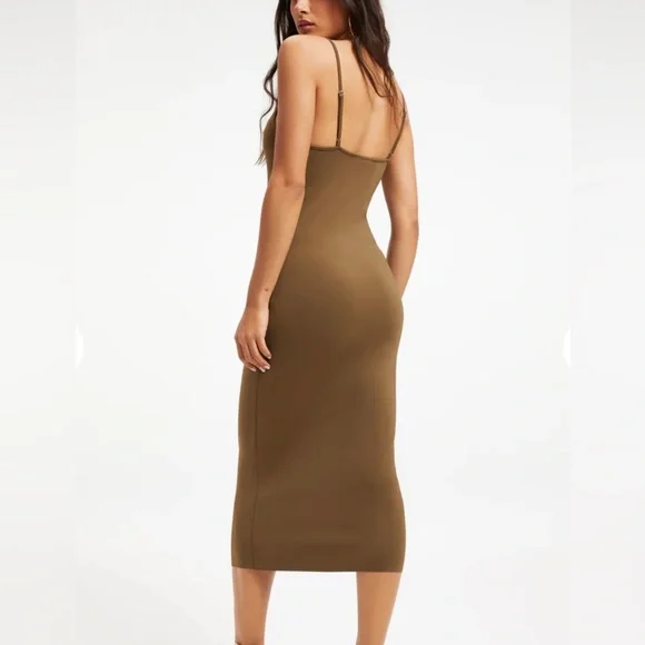 Good American Chocolate Brown Midi Dress - Picture 3 of 4
